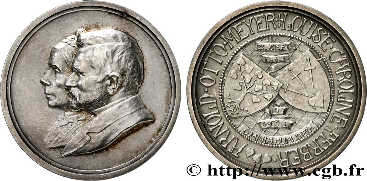 GERMANY Médaille, Noces d’or d’Arnold Otto Meyer et Louise Caroline Ferber AU