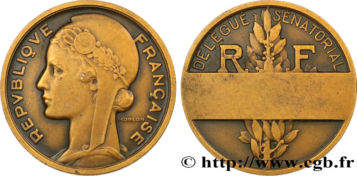 DRITTE FRANZOSISCHE REPUBLIK Médaille, délégué sénatorial SS