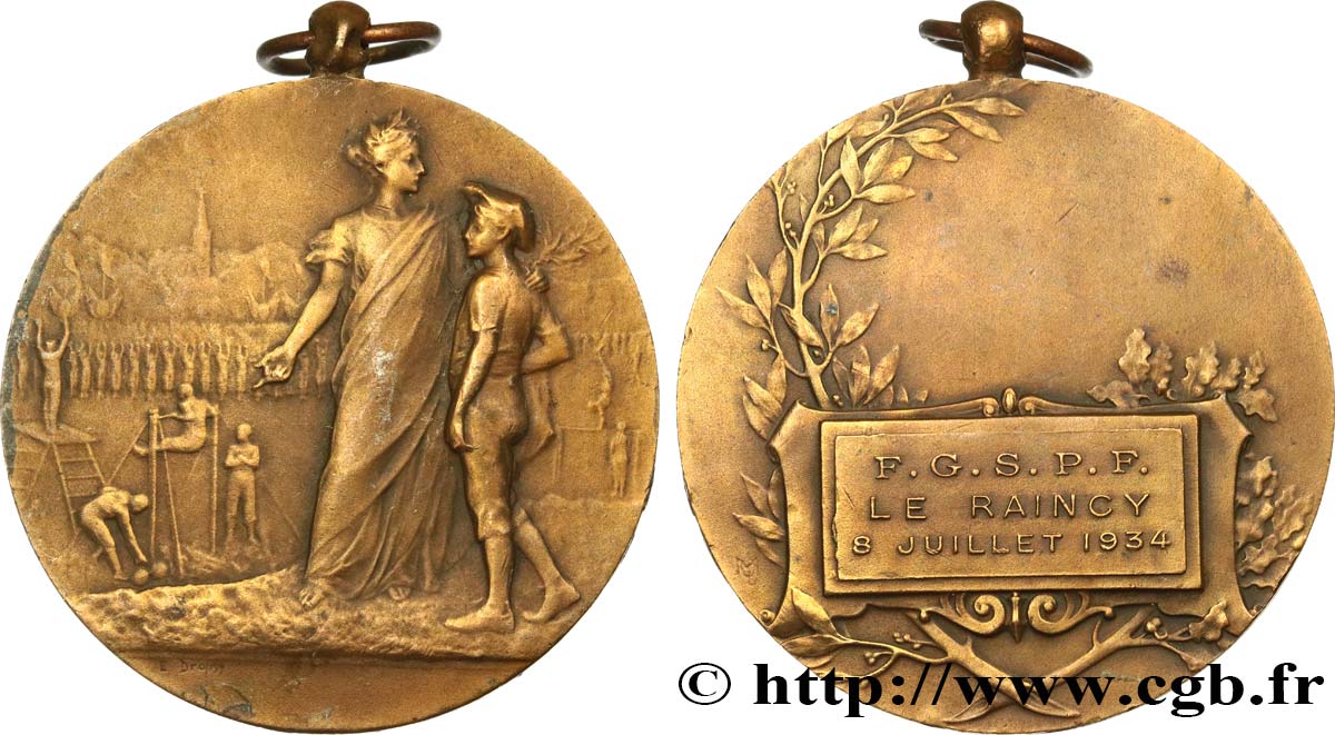 TERCERA REPUBLICA FRANCESA Médaille de récompense MBC