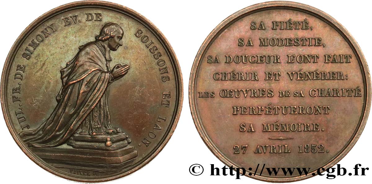 SECOND EMPIRE Médaille, Jules-François de Simony TTB