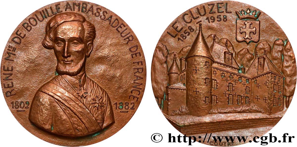 MONUMENTS ET HISTOIRE Médaille, René, Marquis de Bouillé du Chariol SUP