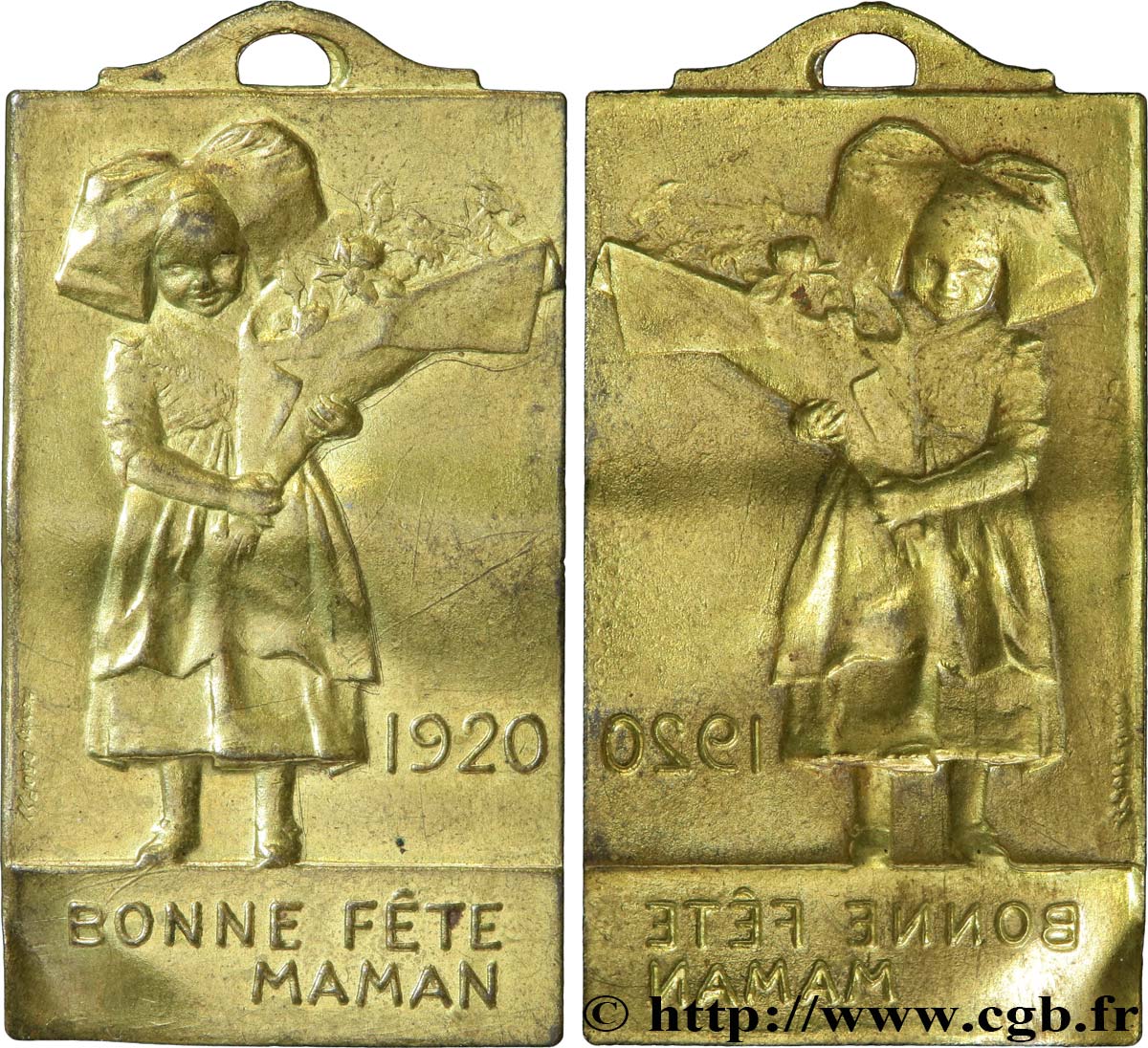 TERZA REPUBBLICA FRANCESE Médaille, Bonne fête maman BB