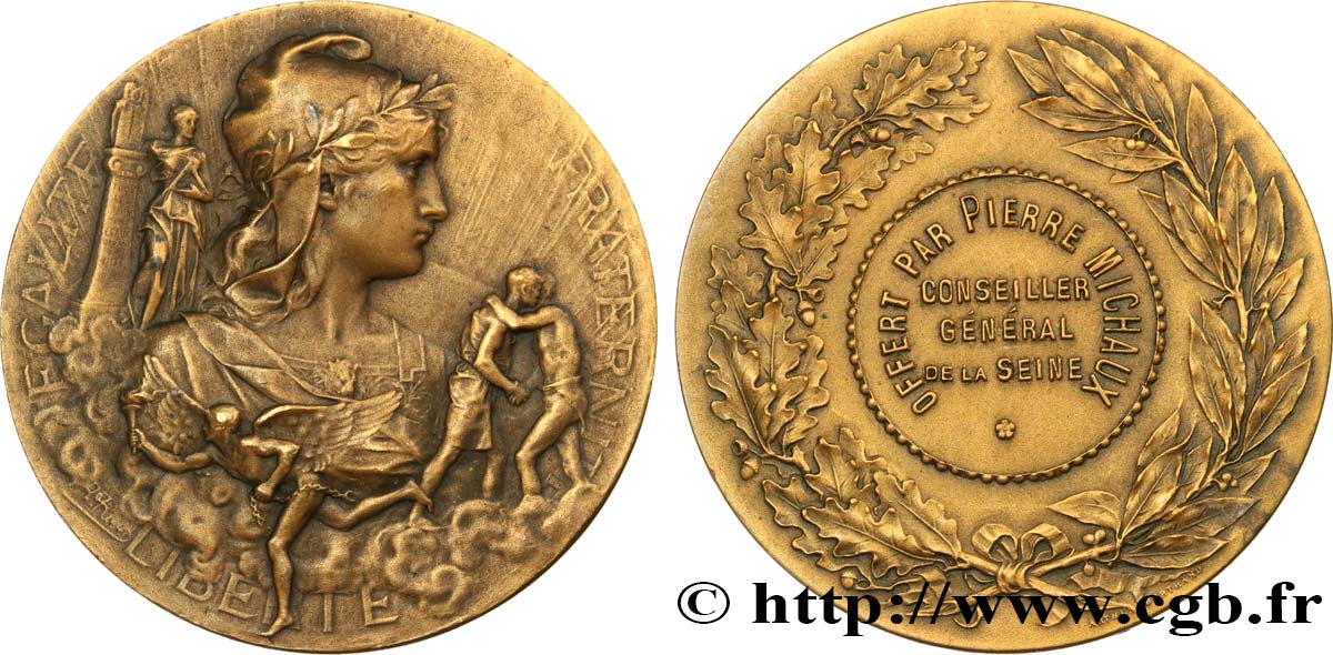GENERAL, DEPARTEMENTAL OR MUNICIPAL COUNCIL - ADVISORS Médaille, Offert par le conseiller général de la Seine AU