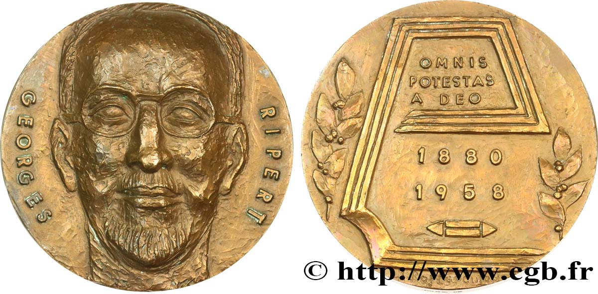 LITTÉRATURE : ÉCRIVAINS/ÉCRIVAINES - POÈTES Médaille, Georges Ripert SUP