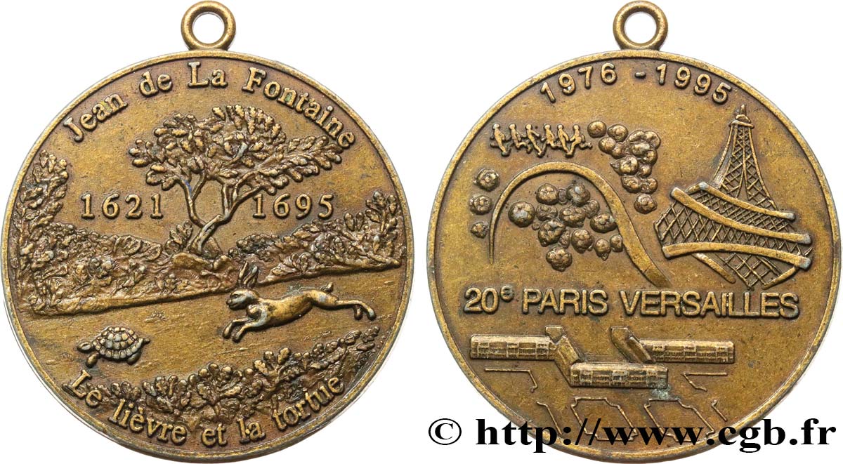 FUNFTE FRANZOSISCHE REPUBLIK Médaille, 20e course Paris-Versailles fSS
