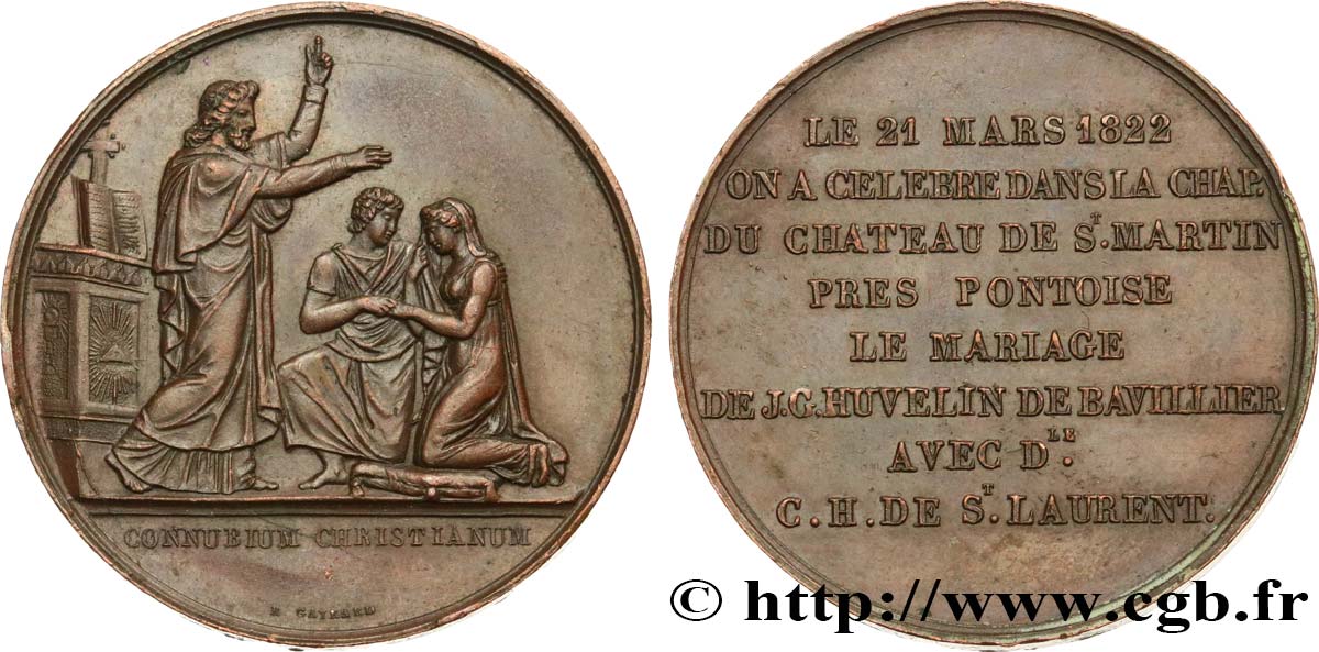 AMOUR ET MARIAGE Médaille de mariage, Connubium Christianum TTB+