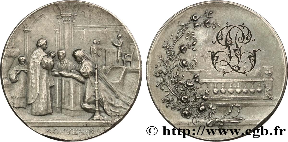 AMOUR ET MARIAGE Médaille, Souvenir de mariage TTB