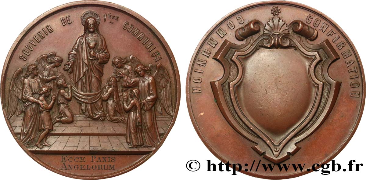 TROISIÈME RÉPUBLIQUE Médaille de Baptême, Communion et Confirmation TTB+