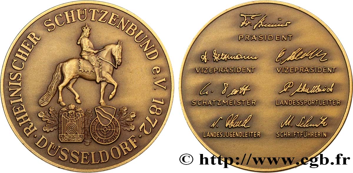 GERMANY Médaille, Société de tir AU