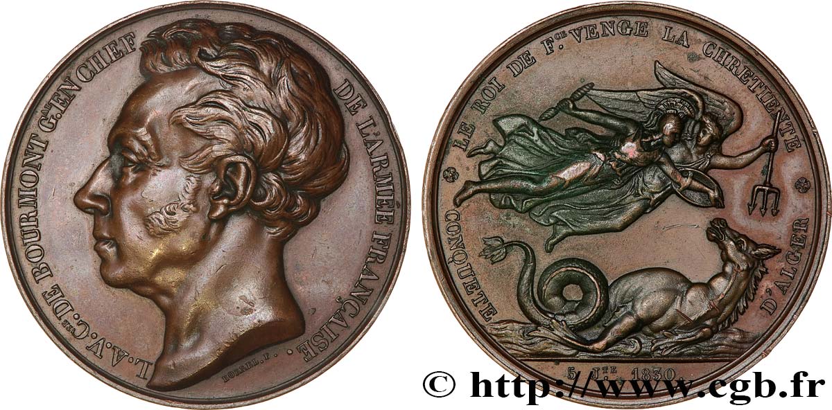 ALGÉRIE - LOUIS PHILIPPE Médaille, Prise d Alger par le comte de Bourmont MBC