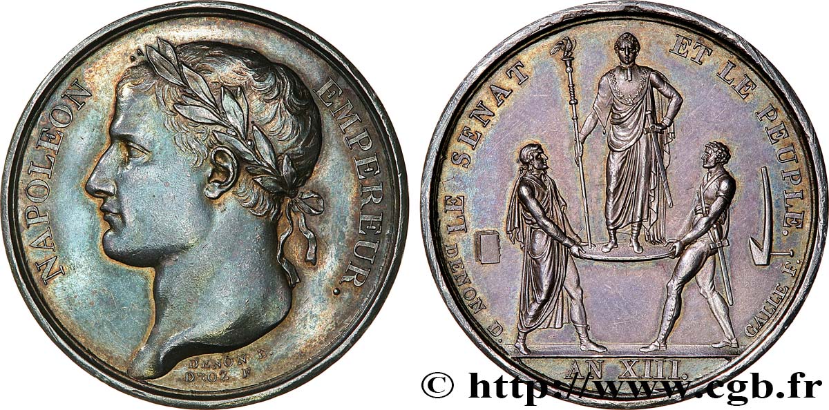 PRIMO IMPERO Médaille, sacre de l empereur q.SPL