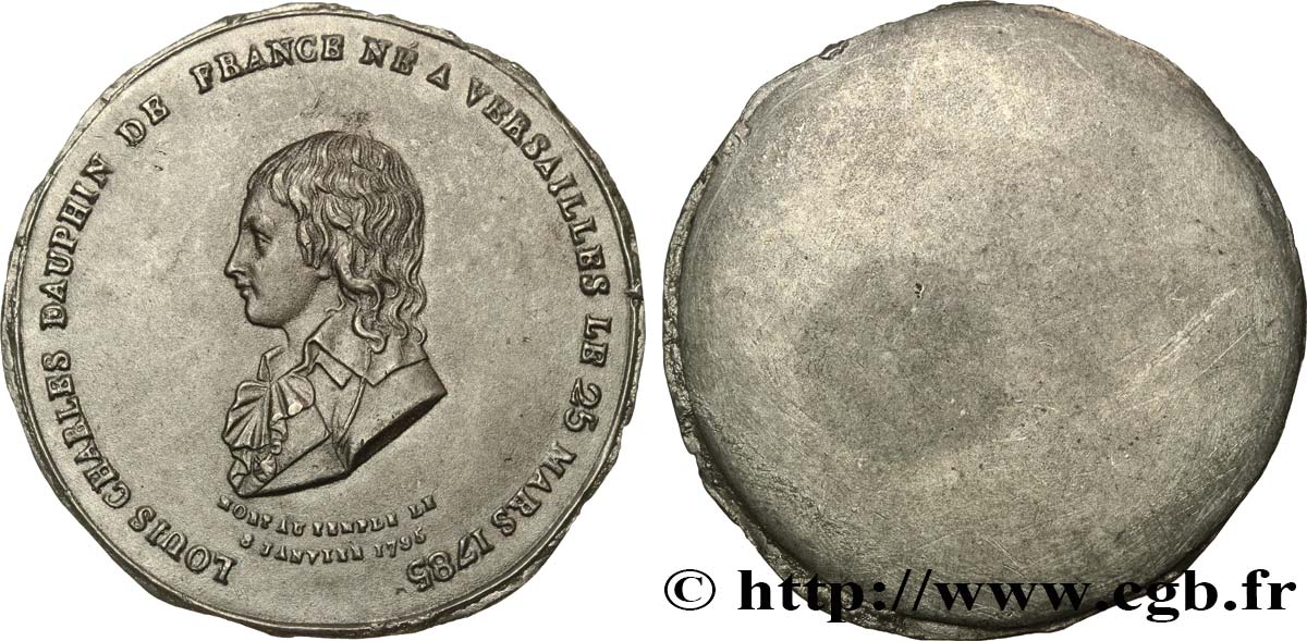 LOUIS XVII Médaille uniface, Louis XVII AU