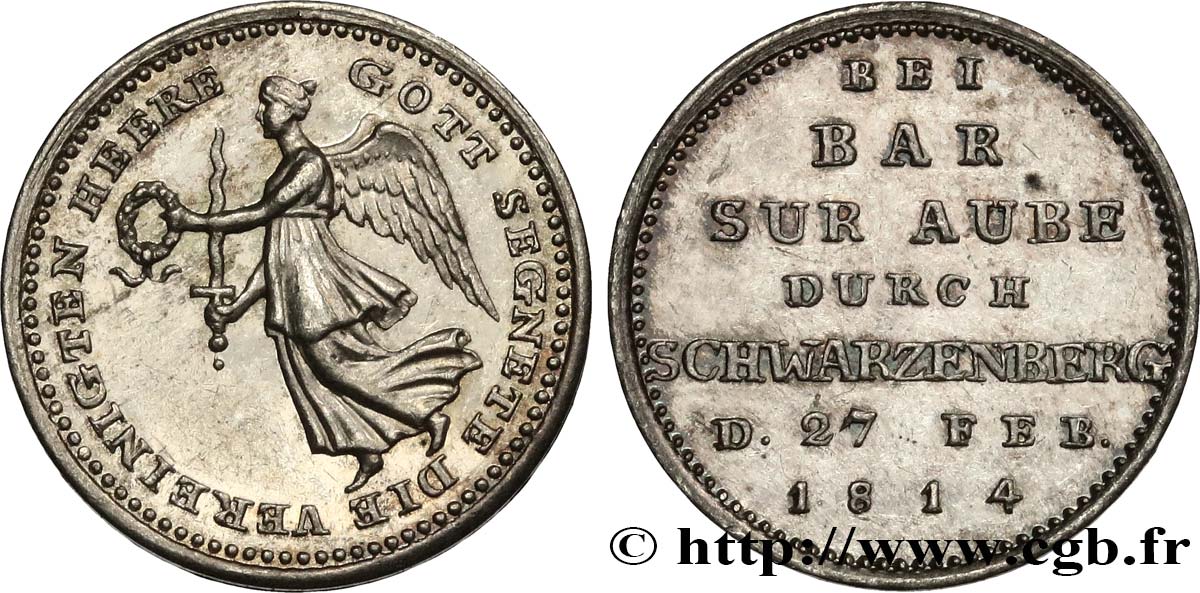 ALEMANIA - PRUSIA Médaille, Bar-sur-Aube par Schwarzenberg EBC