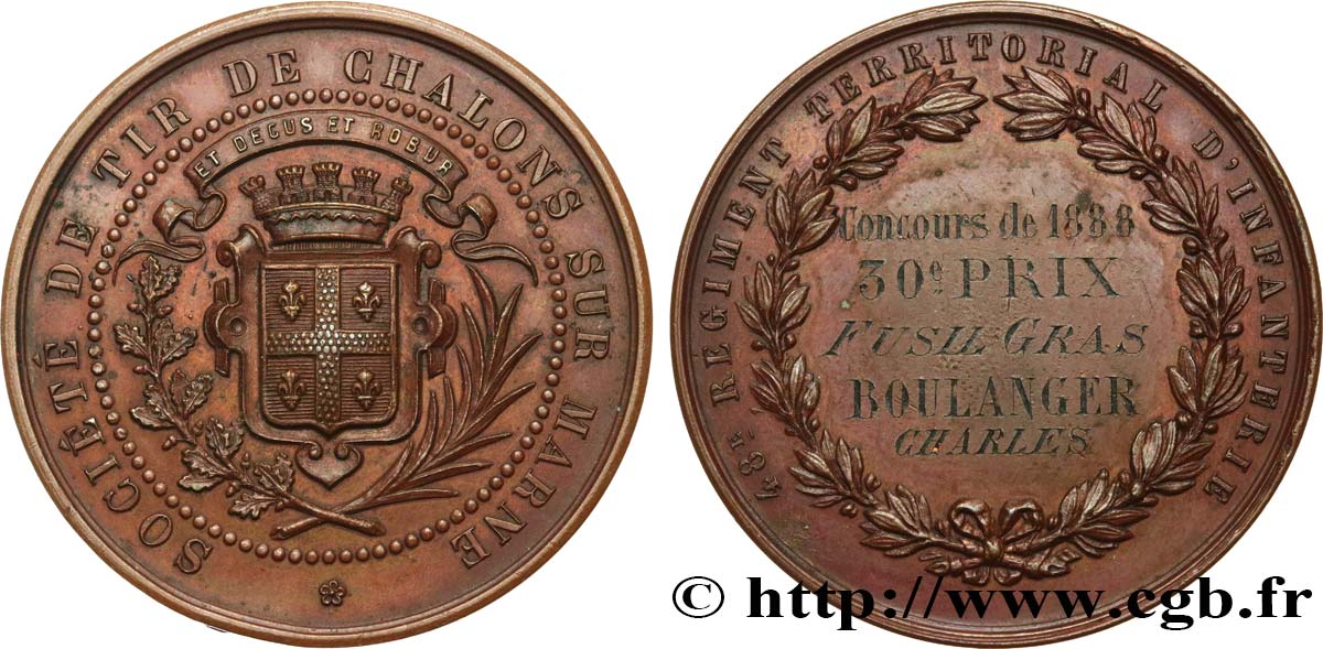 TIR ET ARQUEBUSE Médaille, 48e régiment territorial d’infanterie AU