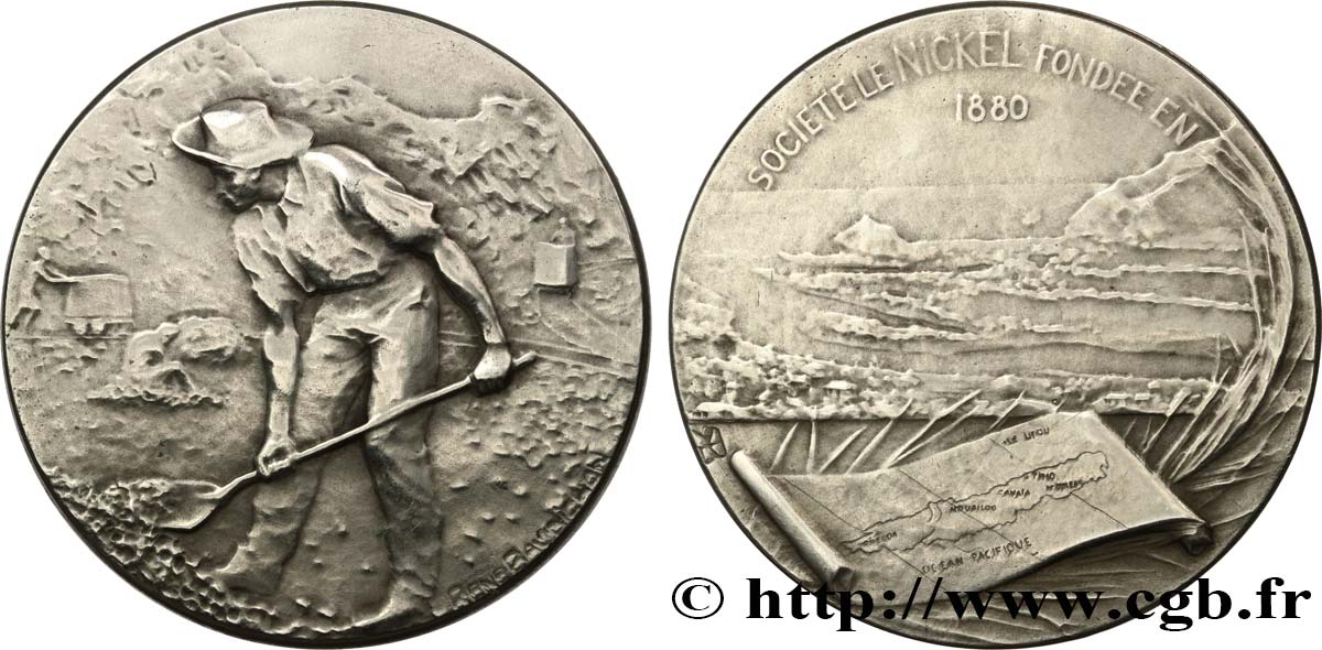 III REPUBLIC Médaille, Société le Nickel AU