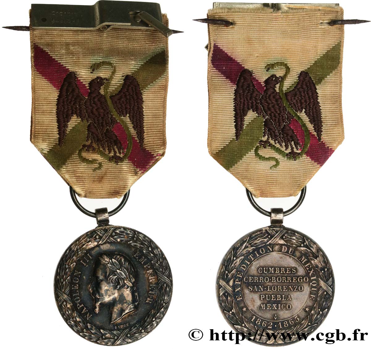 ZWEITES KAISERREICH Médaille de l’expédition du Mexique SS