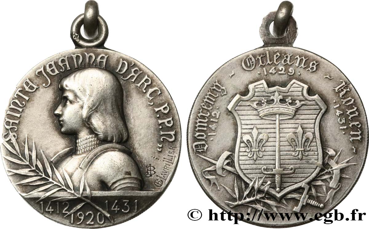 PERSONNAGES CELEBRES Médaille, Jeanne d’arc SS