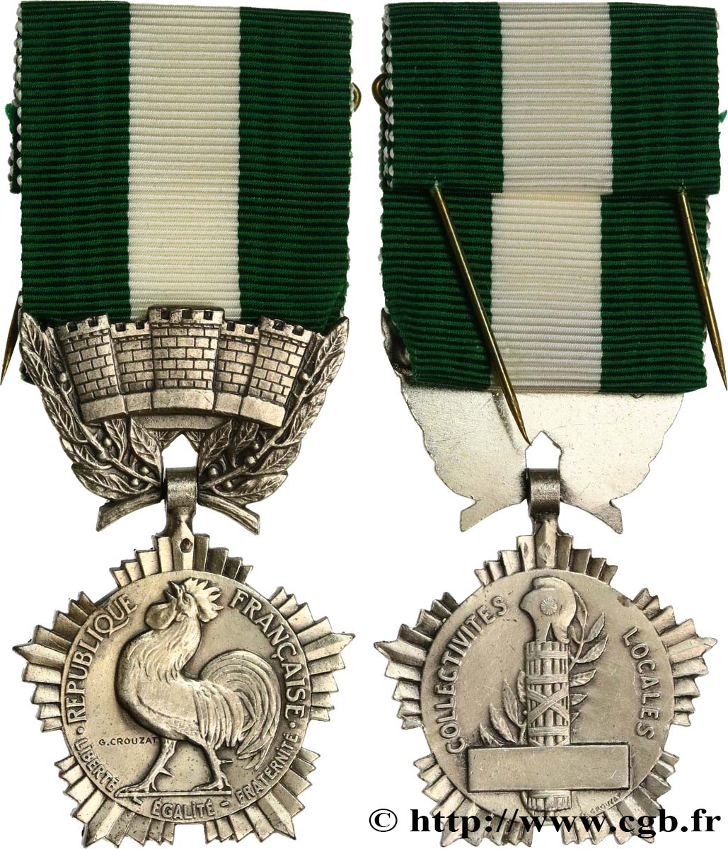 III REPUBLIC Médaille, Collectivités locales AU