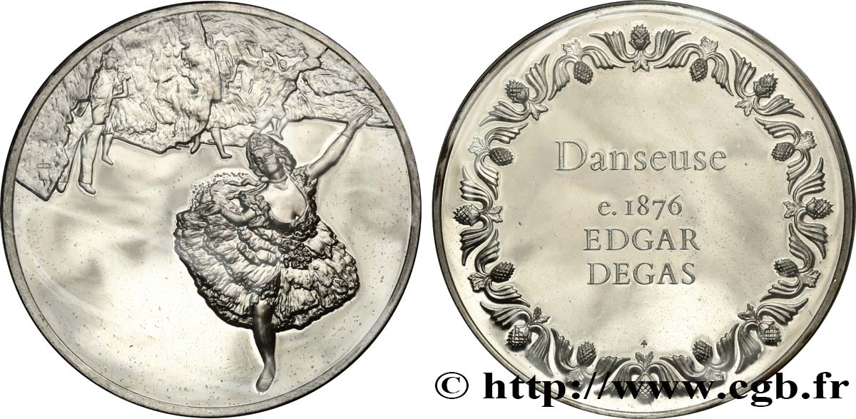 ART, PAINTING AND SCULPTURE Médaille, La danseuse de Degas VZ