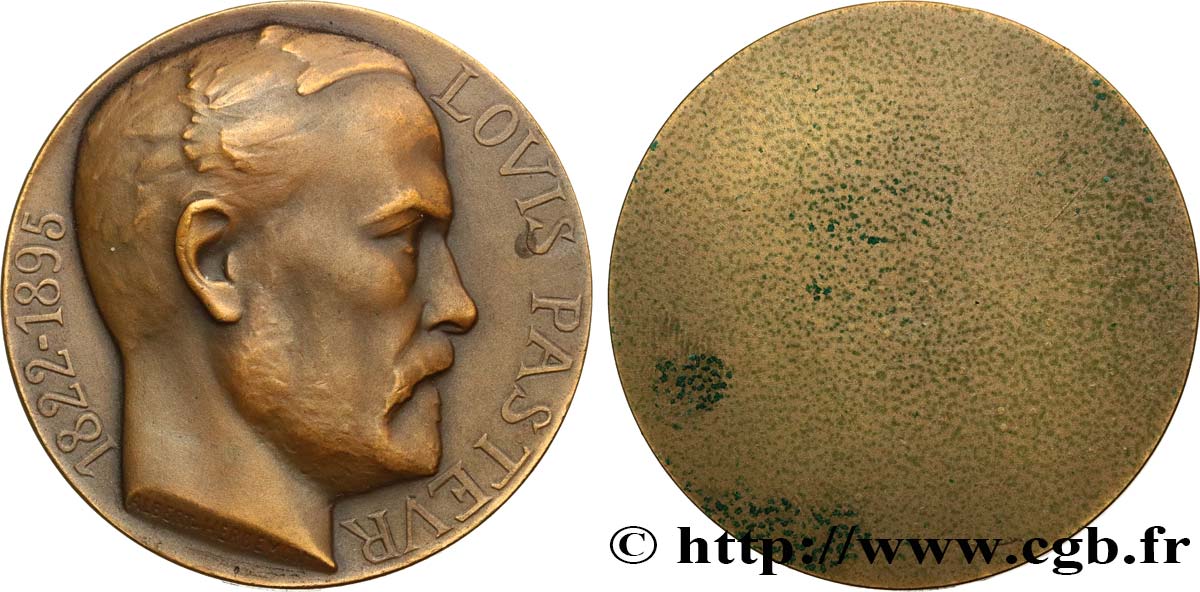 TROISIÈME RÉPUBLIQUE Médaille, Louis Pasteur TTB