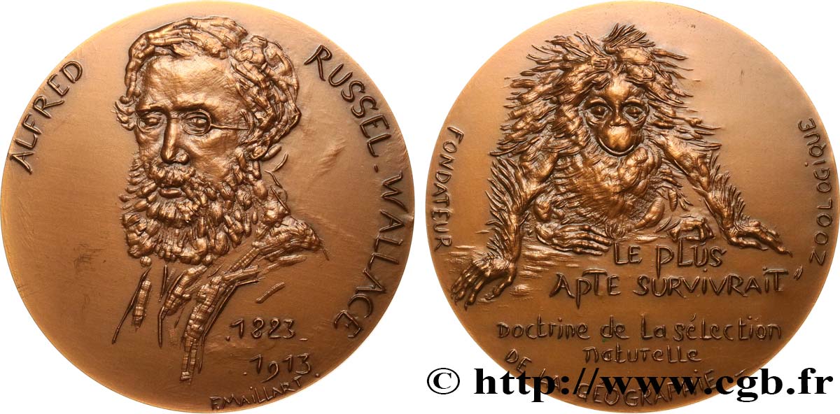 SCIENCES & SCIENTIFIQUES Médaille, Alfred Russel Wallace VZ