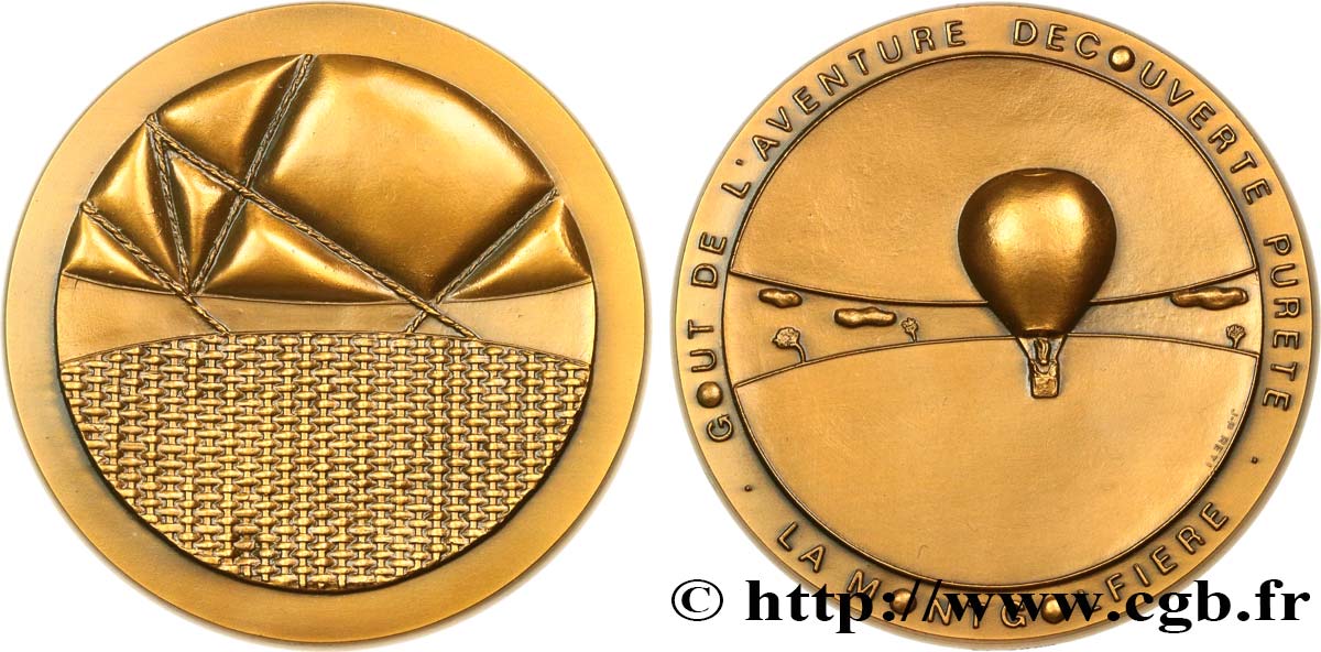 V REPUBLIC Médaille, La Montgolfière AU