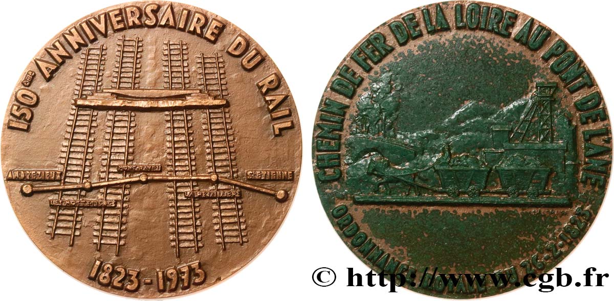 V REPUBLIC Médaille, 150e anniversaire du rail AU
