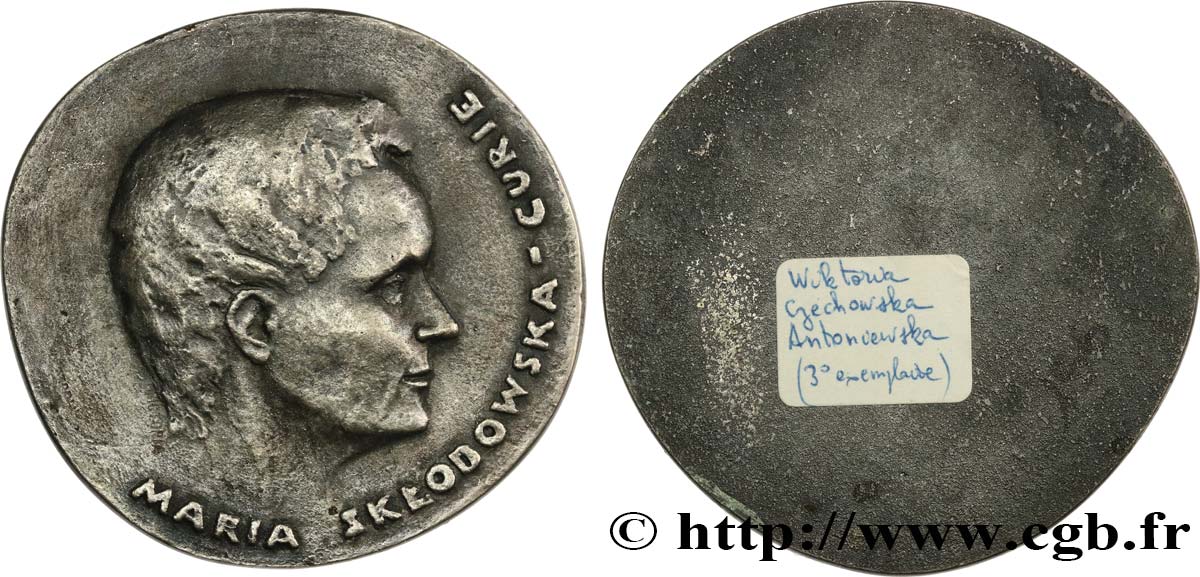SCIENCES & SCIENTIFIQUES Médaille, Marie Curie BB