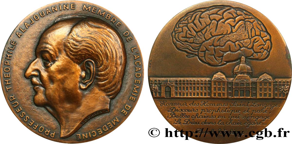 PERSONNAGES DIVERS Médaille, Professeur Théophile Alajouanine TTB+