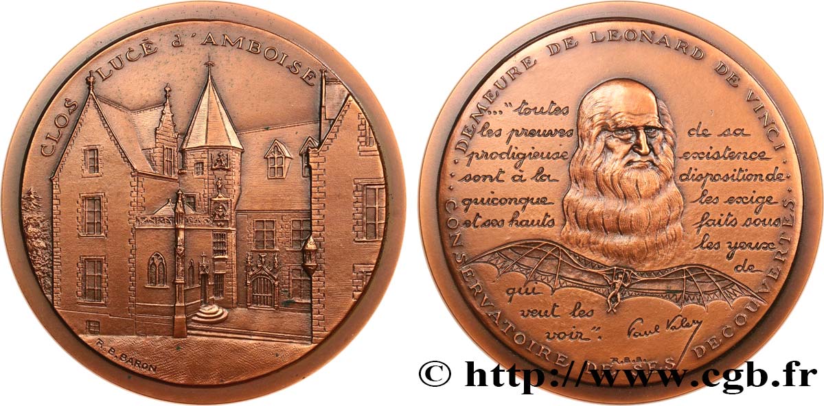 MONUMENTS ET HISTOIRE Médaille, Clos Lucé d’Amboise SUP