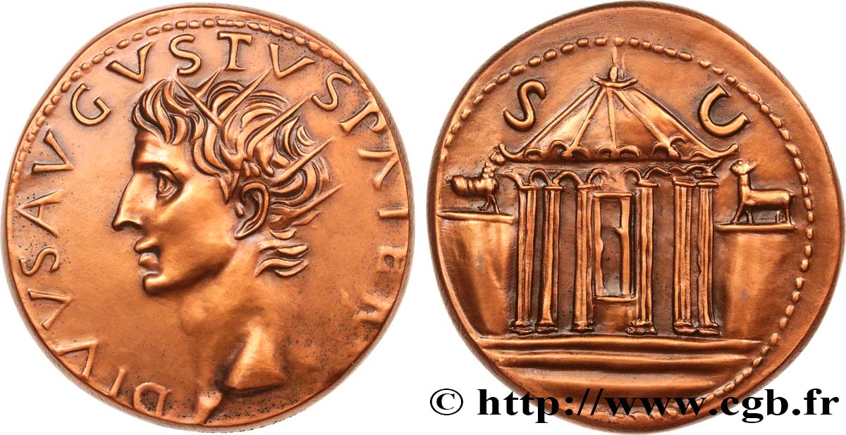 QUINTA REPUBBLICA FRANCESE Médaille antiquisante, Auguste SPL