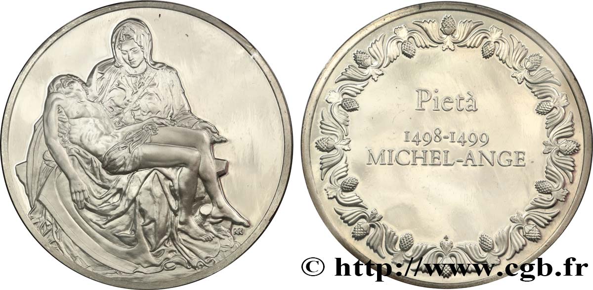 THE 100 GREATEST MASTERPIECES Médaille, Pieta de Michel-Ange VZ