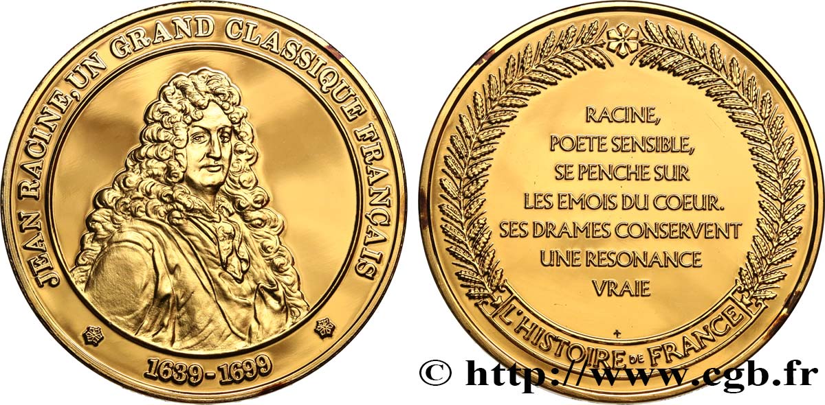 HISTOIRE DE FRANCE Médaille, Jean Racine MS