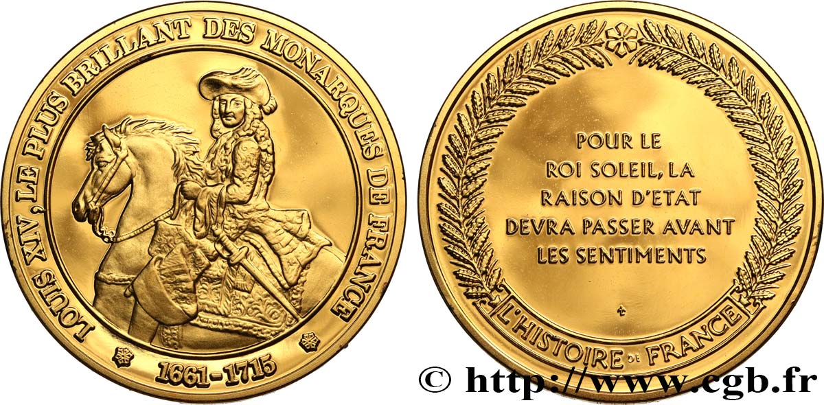 HISTOIRE DE FRANCE Médaille, Louis XIV fST