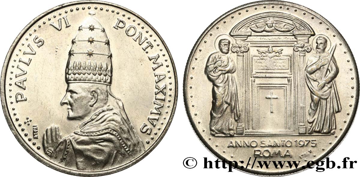 VATICAN ET ÉTATS PONTIFICAUX Médaille, Paul VI, Année Sainte SUP