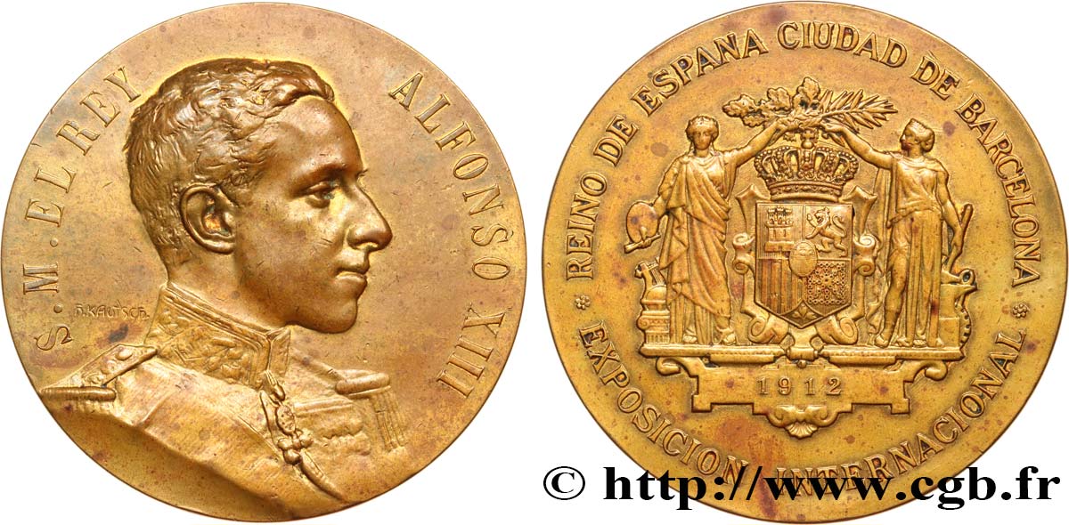 SPANIEN - KÖNIGREICH SPANIEN - ALFONS XIII. Médaille, Exposition Internationale SS