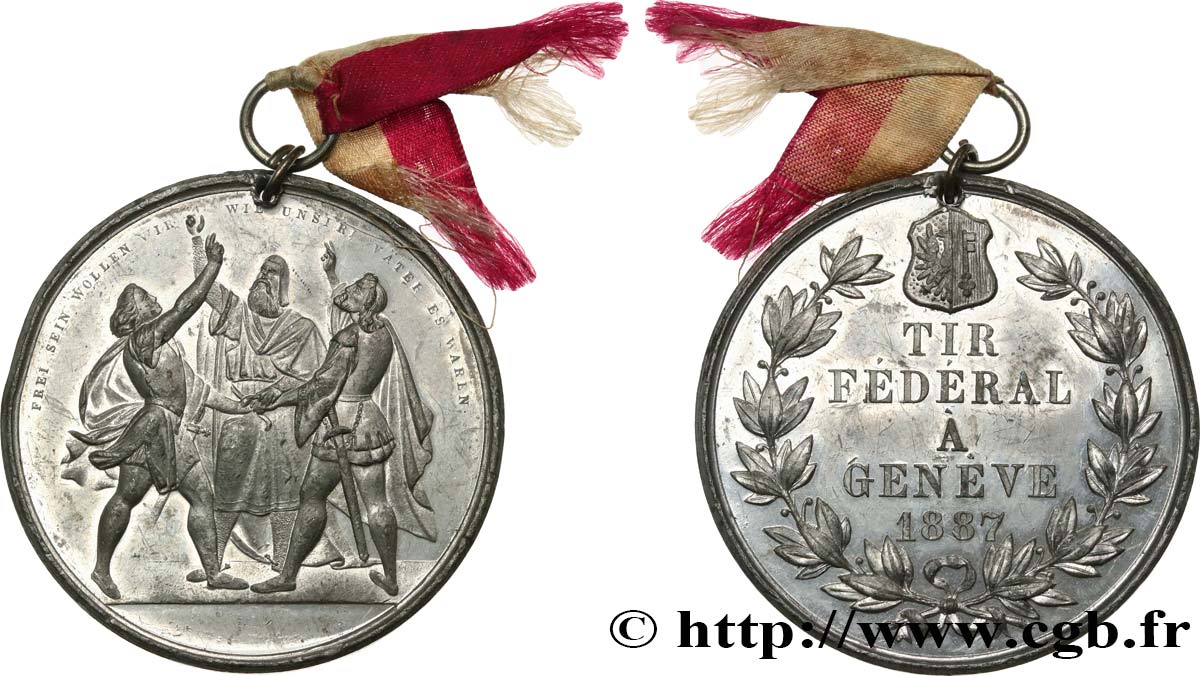 SUISSE Médaille, Souvenir du Festival Fédéral de Genève TTB/TTB+