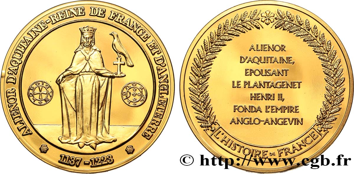 HISTOIRE DE FRANCE Médaille, La reine Aliénor SC