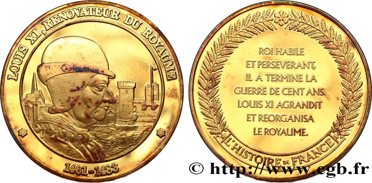HISTOIRE DE FRANCE Médaille, Louis XI SPL