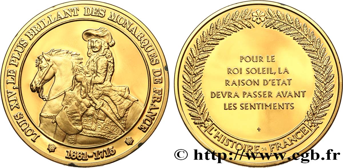 HISTOIRE DE FRANCE Médaille, Louis XIV SPL