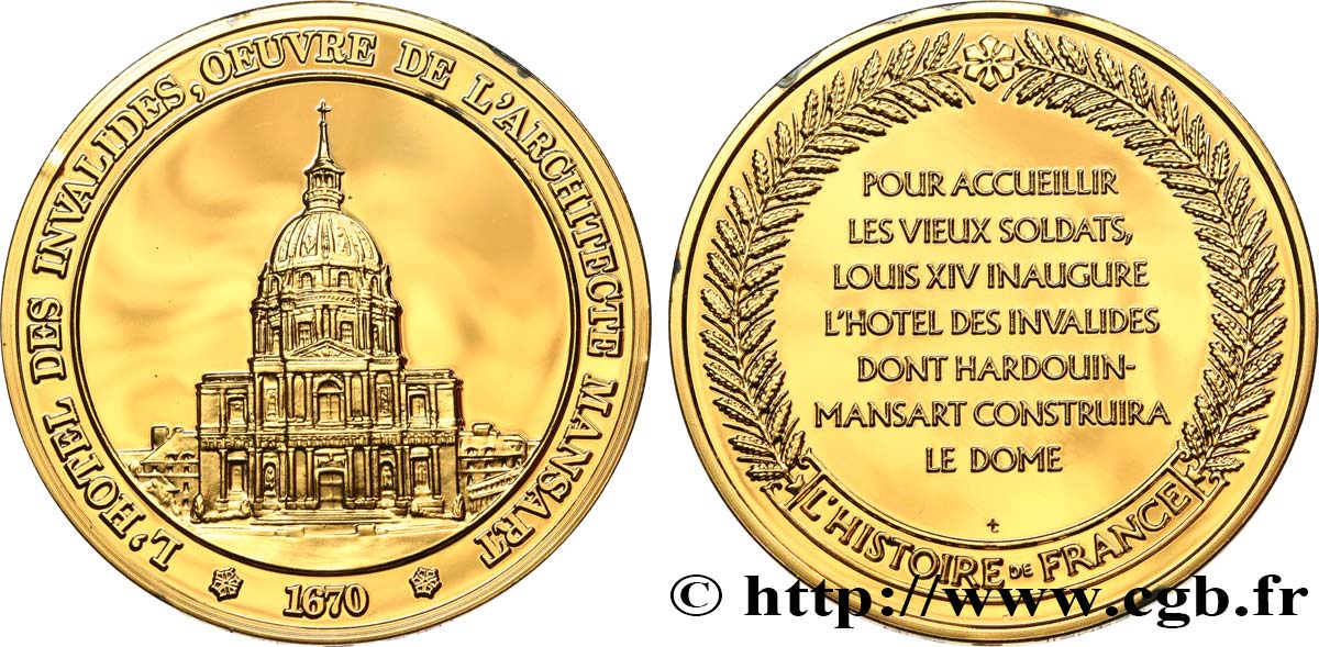 HISTOIRE DE FRANCE Médaille, L’Hotel des Invalides fST