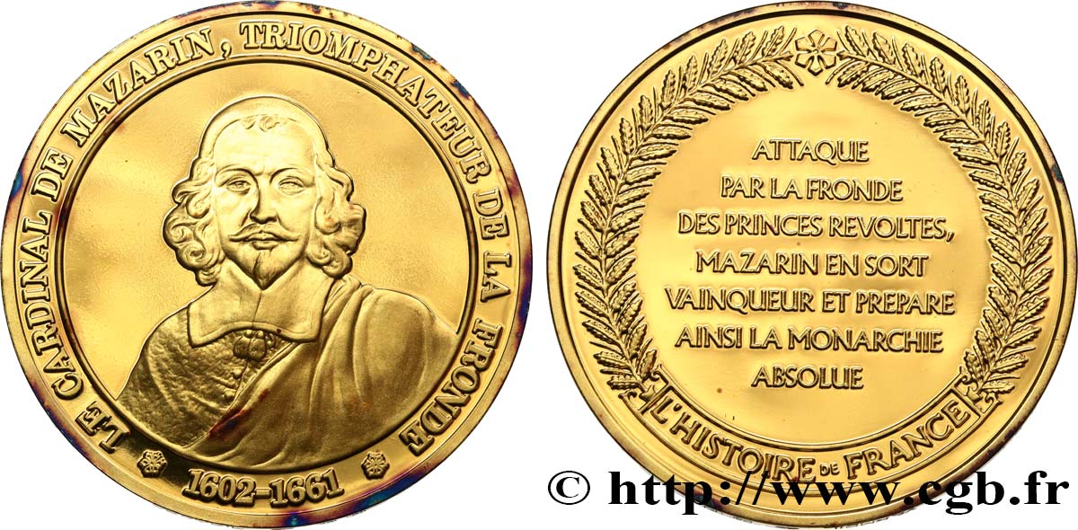 HISTOIRE DE FRANCE Médaille, Le Cardinal de Mazarin fST