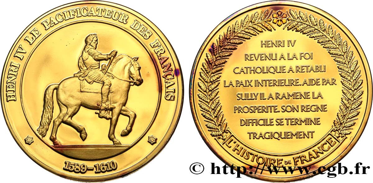 HISTOIRE DE FRANCE Médaille, Henri IV SC