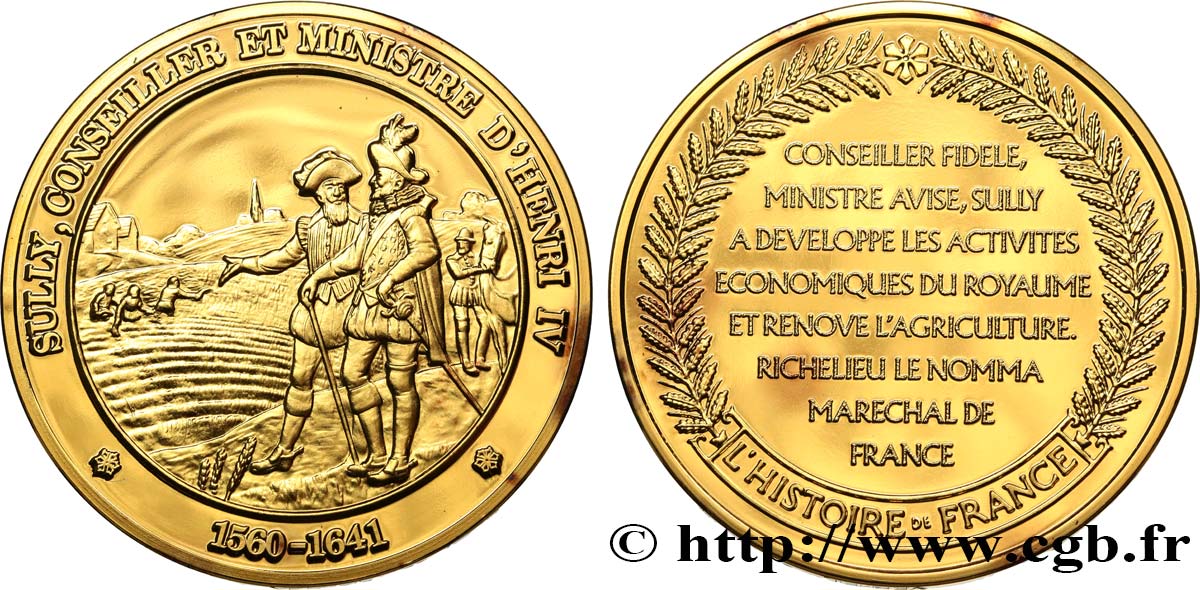 HISTOIRE DE FRANCE Médaille, Sully, conseiller et ministre d’Henri IV MS