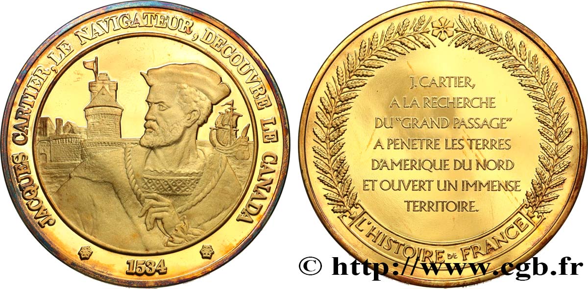 HISTOIRE DE FRANCE Médaille, Jacques Cartier SPL