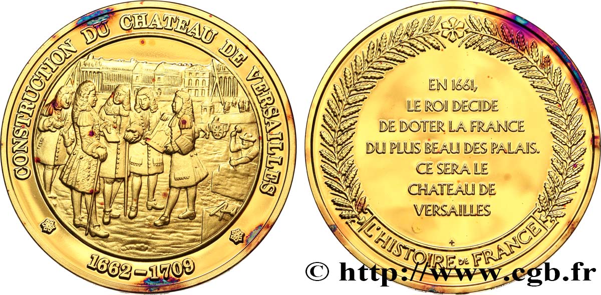 HISTOIRE DE FRANCE Médaille, Construction du château de Versailles SC