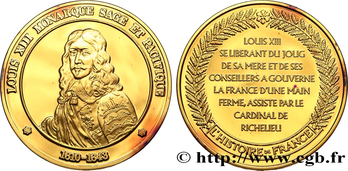 HISTOIRE DE FRANCE Médaille, Louis XIII SPL