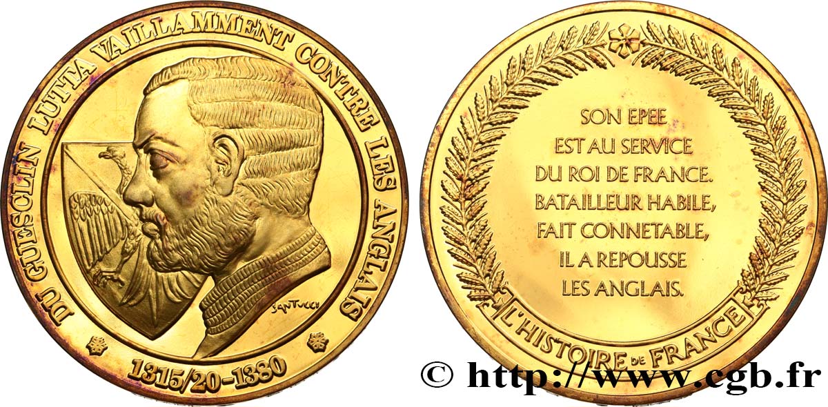 HISTOIRE DE FRANCE Médaille, du Guesclin SPL
