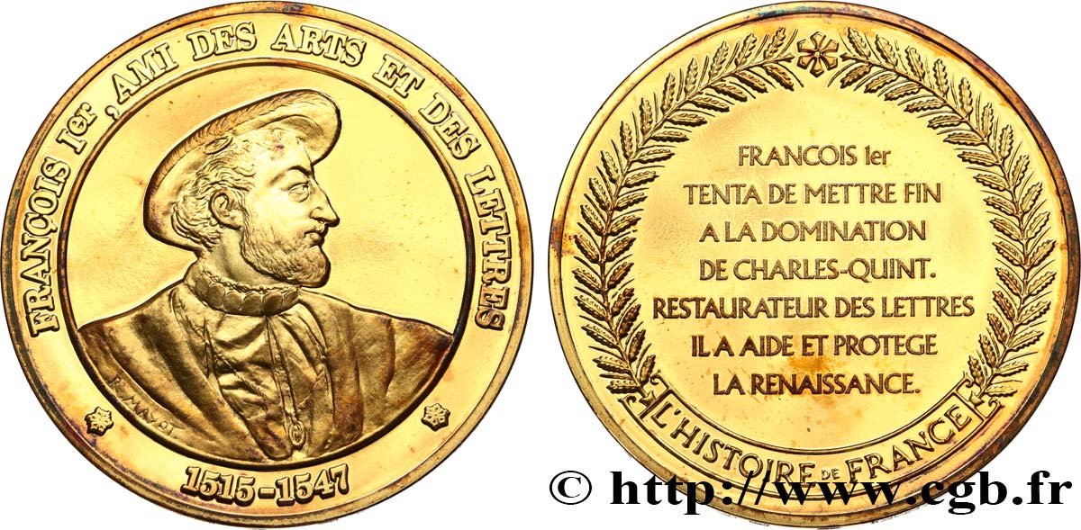 HISTOIRE DE FRANCE Médaille, François Ier MS