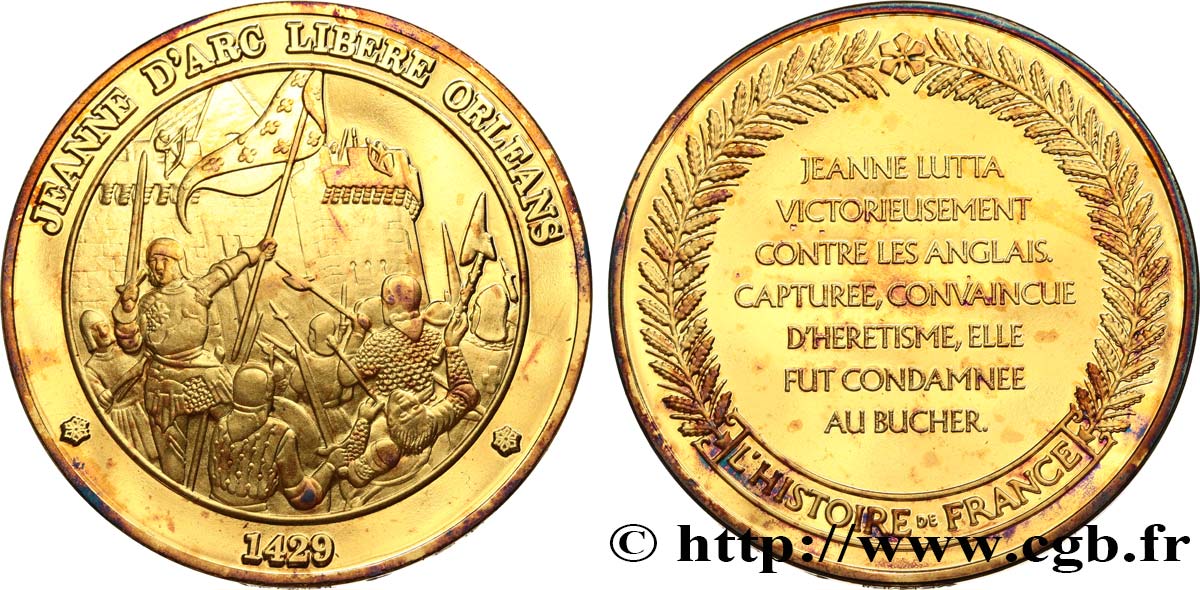 HISTOIRE DE FRANCE Médaille, Jeanne d’arc SPL